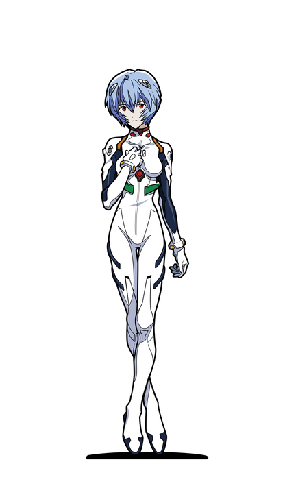 Rei Ayanami FiGPiN #451 Neon Genesis Evangelion collectible enamel pin with display stand