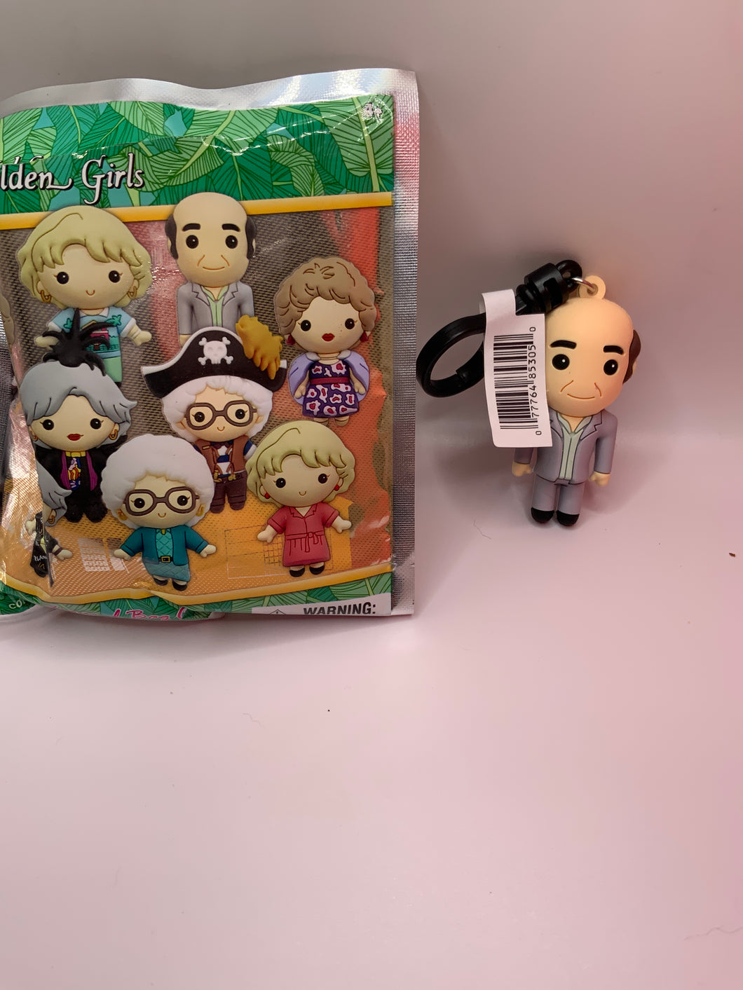 Monogram The Golden Girls Stan Figural Bag Clip Keychain Opened Bag