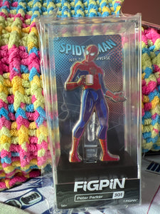 FiGPiN NYCC Spider-Man Into The Spiderverse Peter Parker Limited Edition #301 Locked