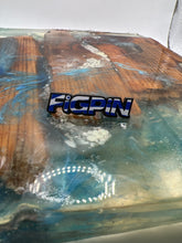 Load image into Gallery viewer, FiGPiN Logo Wondercon L57 Blue And White On Black Locked No Backer Card
