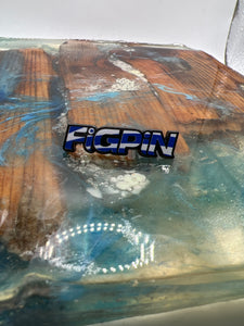FiGPiN Logo Wondercon L57 Blue And White On Black Locked No Backer Card