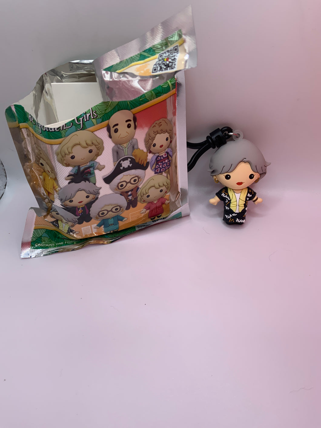 Monogram The Golden Girls Dorothy Figural Bag Clip Keychain Opened Bag
