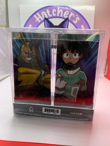 My Hero Academia FIGPIN Funimation Exclusive Deku 135 & All Might 136 Unlocked