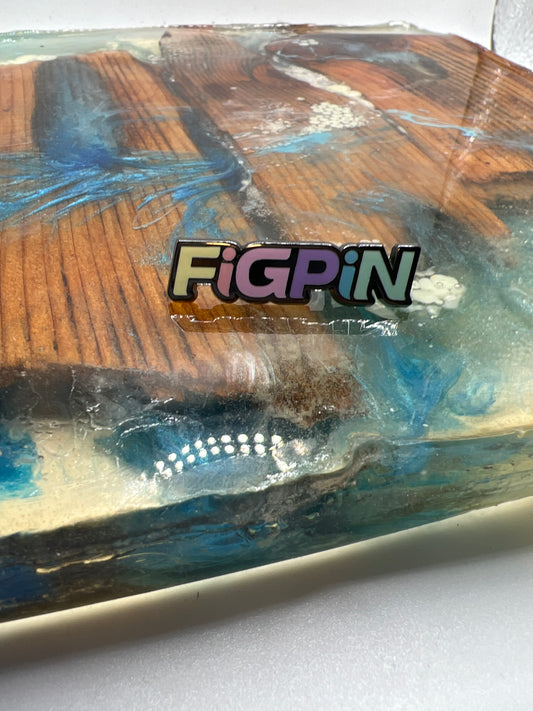 FiGPiN Logo Pastel Rainbow On Black L28 Locked No Backer Card