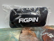 Load image into Gallery viewer, FiGPiN Logo Blue NYC Stripes on Black L15 Locked
