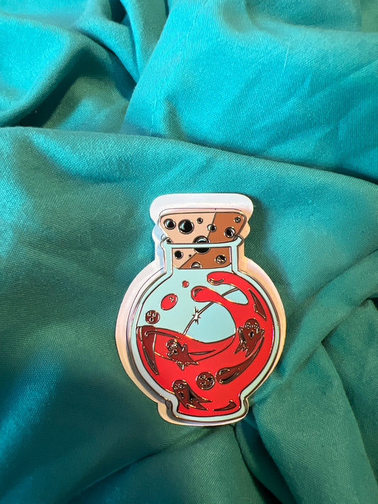 Red Potion Bottle Ghost Fantasy Pin Le 20 By Bendiesticks