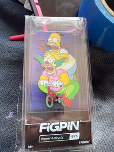 FiGPiN Simpsons Homer & Krusty # 875 Locked