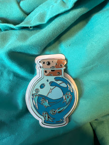 Blue Potion Bottle Ghost Fantasy Pin Le 20 By Bendiesticks