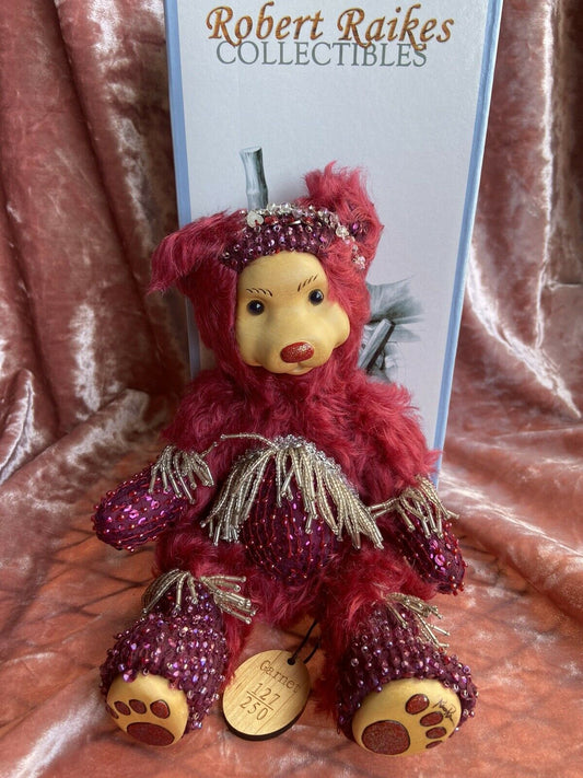 New Robert Raikes Garnet January Birthday Bear 2001 LE 250
