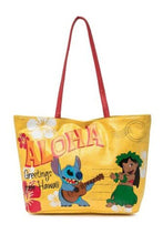 Load image into Gallery viewer, Danielle Nicole Disney Lilo &amp; Stitch Aloha Greetings From Hawaii Tote New
